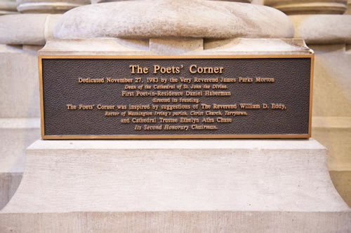 The Poets Corner Plaque